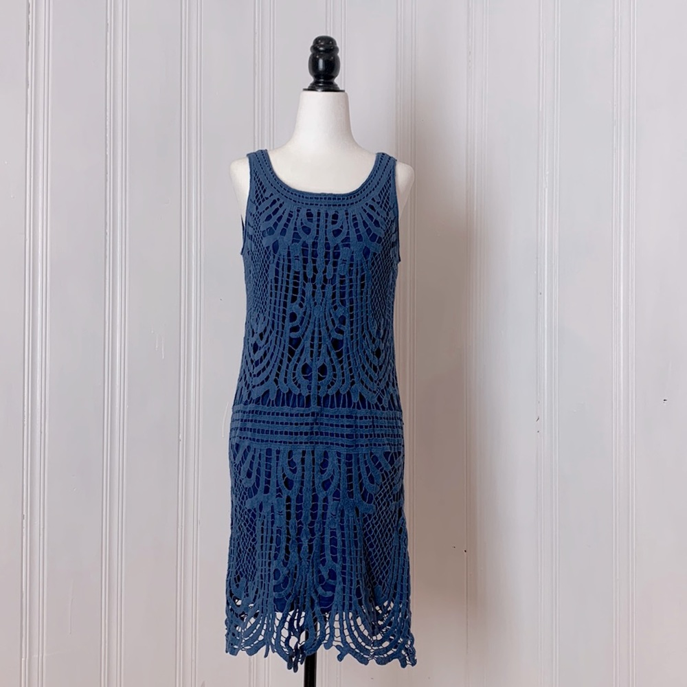 Cobalt blue JAYE.E. crochet dress